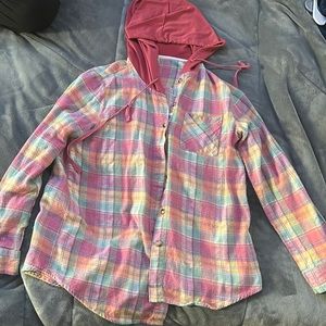 flannel with hood